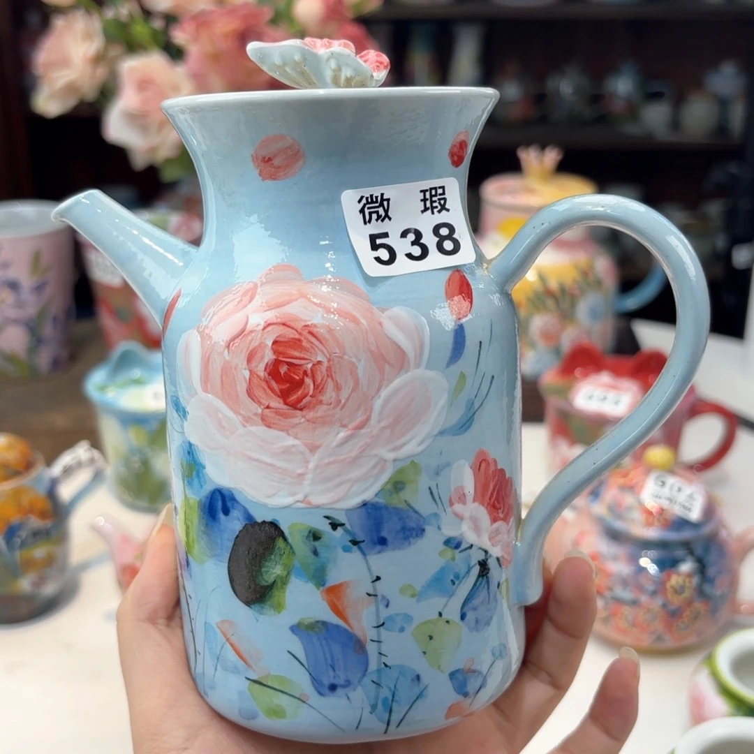景德镇手绘高温釉下彩陶瓷茶具