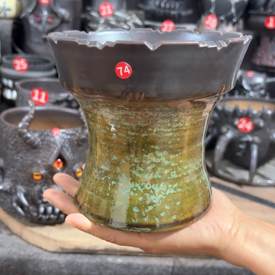 块根盆，口13.5高14.2