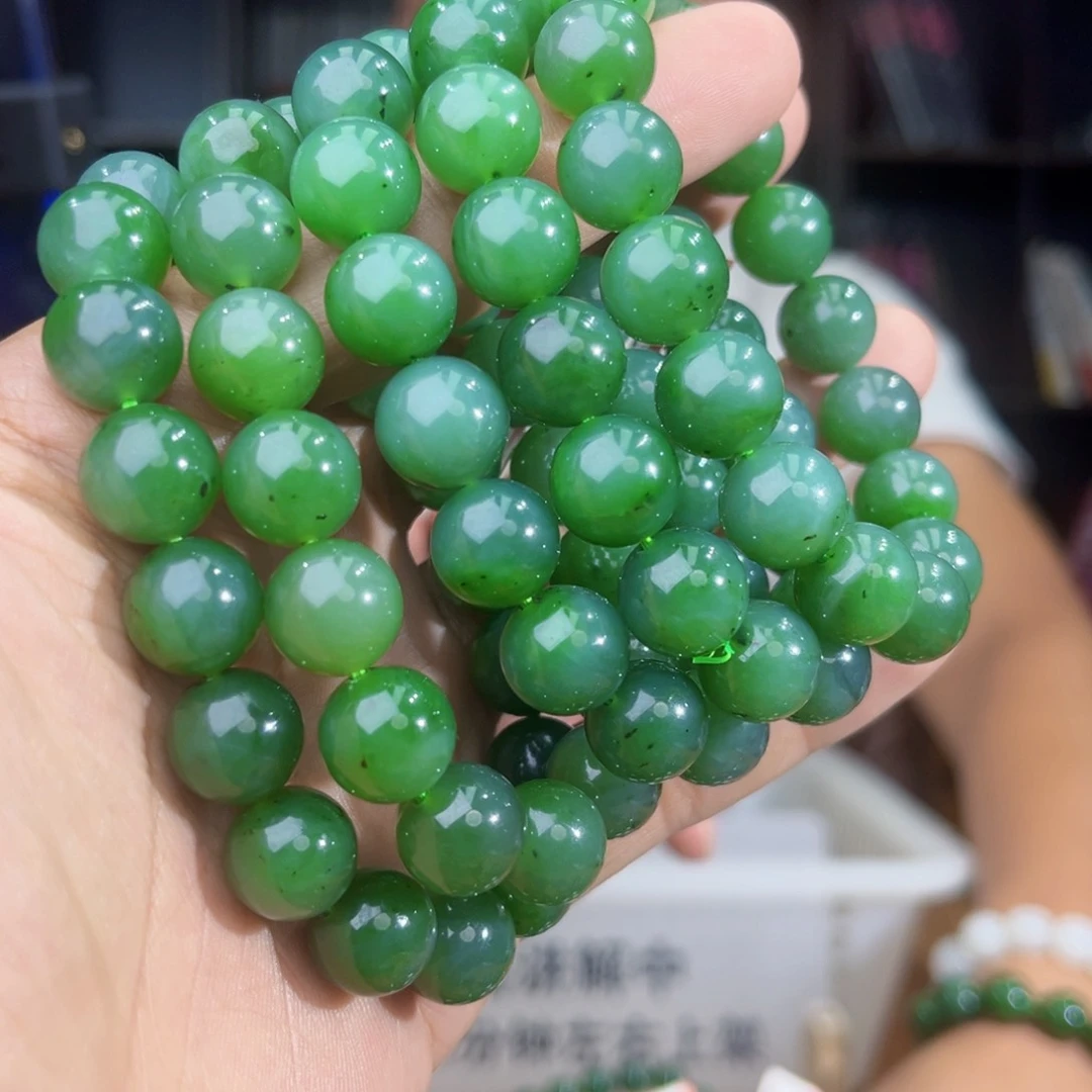 手串未镶嵌和田玉纯天然俄罗斯五号矿碧玉料卡12多样性发其一