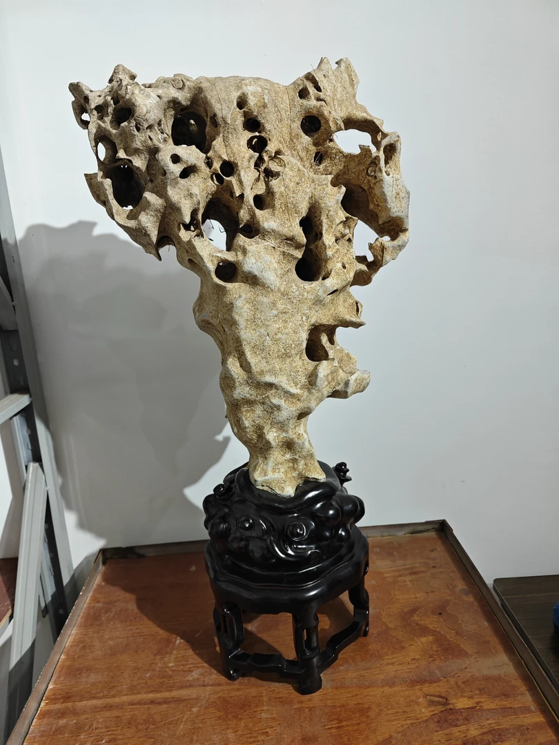 玄关摆件客厅摆件奇石南方太湖石多洞象形赏观石美石景观奇石摆件