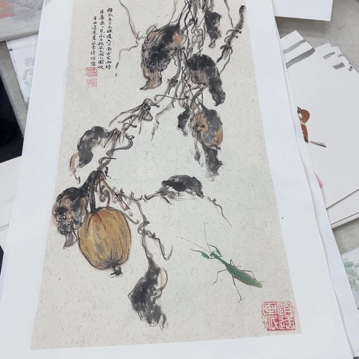 国画宣纸纯手绘字画