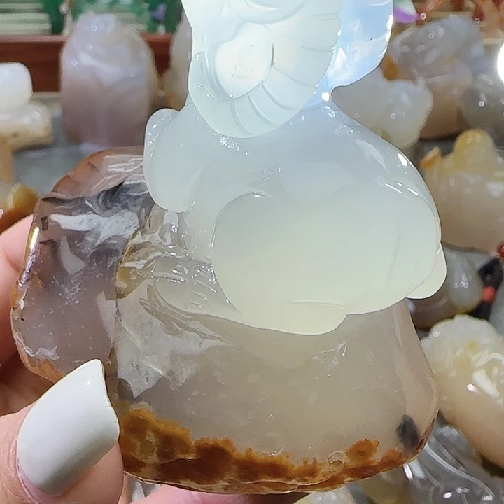 玛瑙/玉髓合金手把件