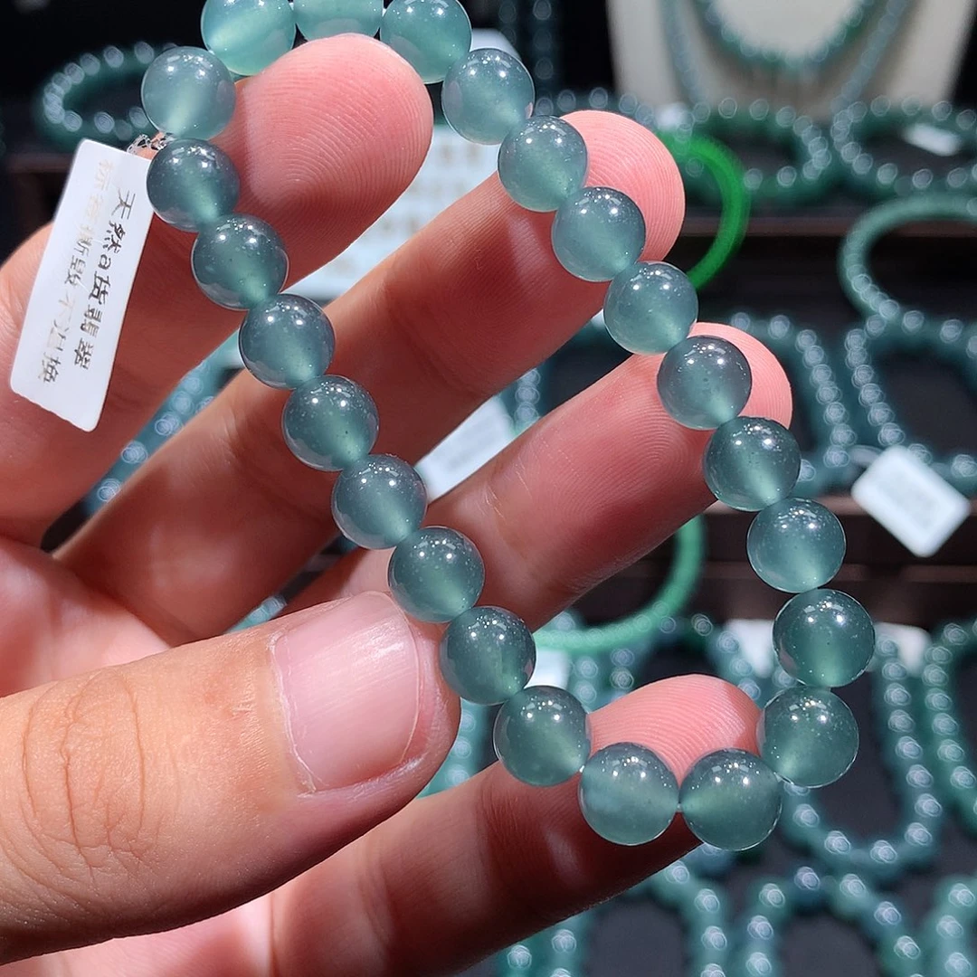 翡翠未镶嵌颈饰天然a货翡翠手串7.8