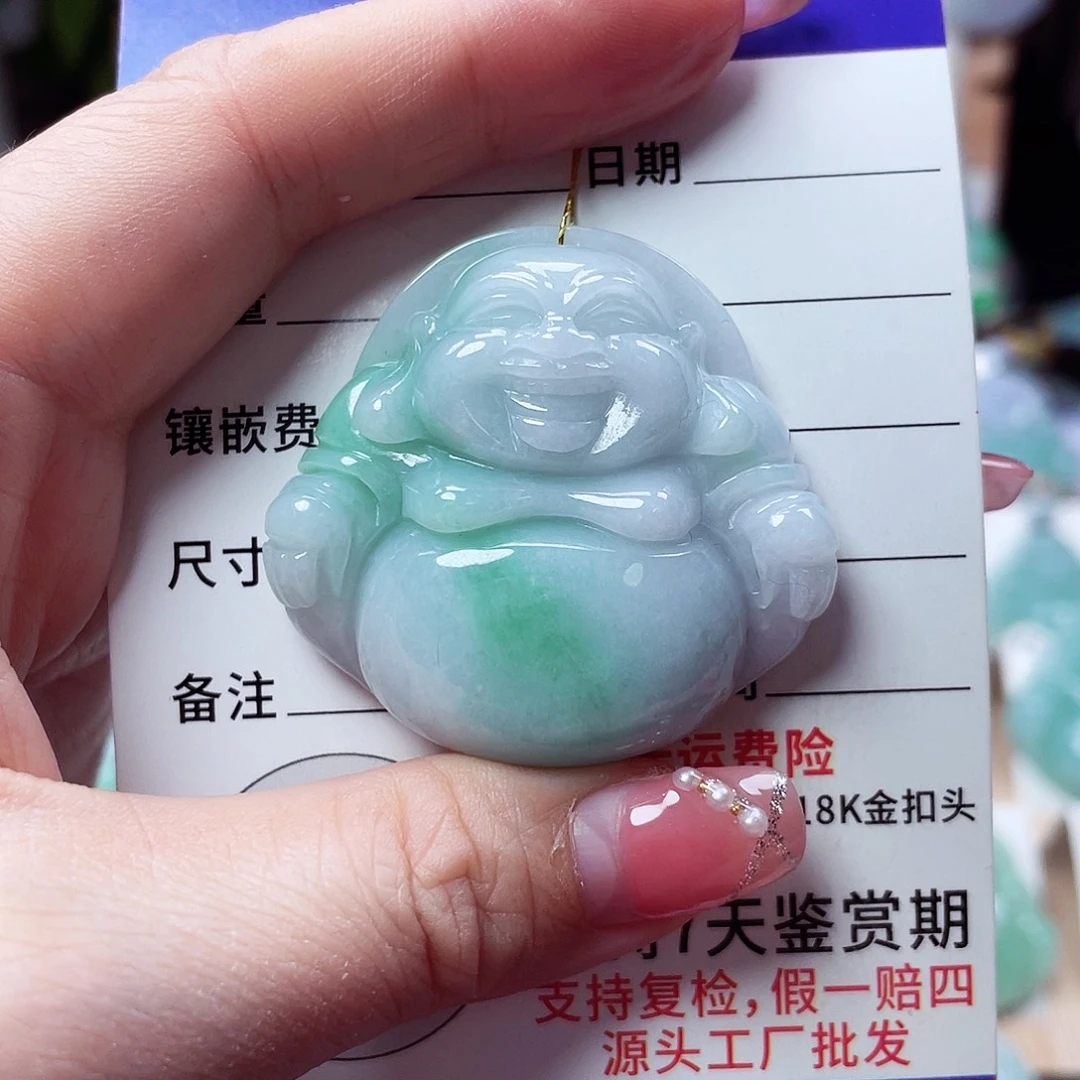 翡翠未镶嵌颈饰佛公51
