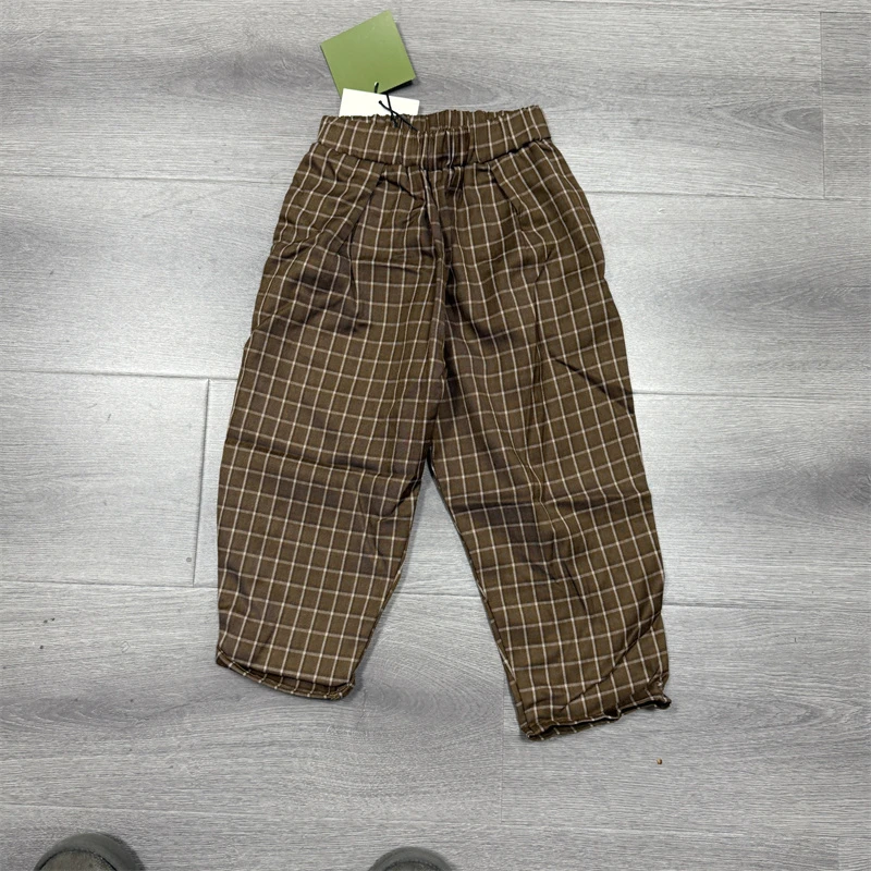 109儿童时尚格子休闲裤-96037