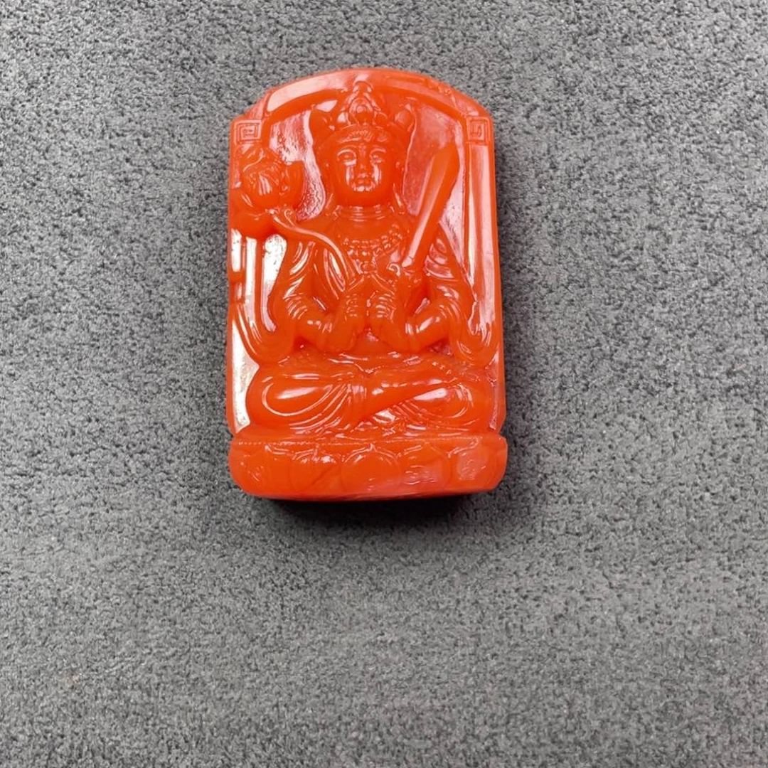 记***好未镶嵌虚空藏南红玛瑙