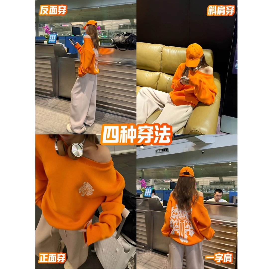 婉君Y【克罗藤曼】秋季新款华夫格后背大保健卫衣上衣LWJ25C3T2798