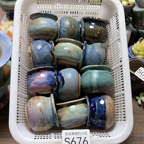 紫砂花盆676微瑕品口径3到4左右