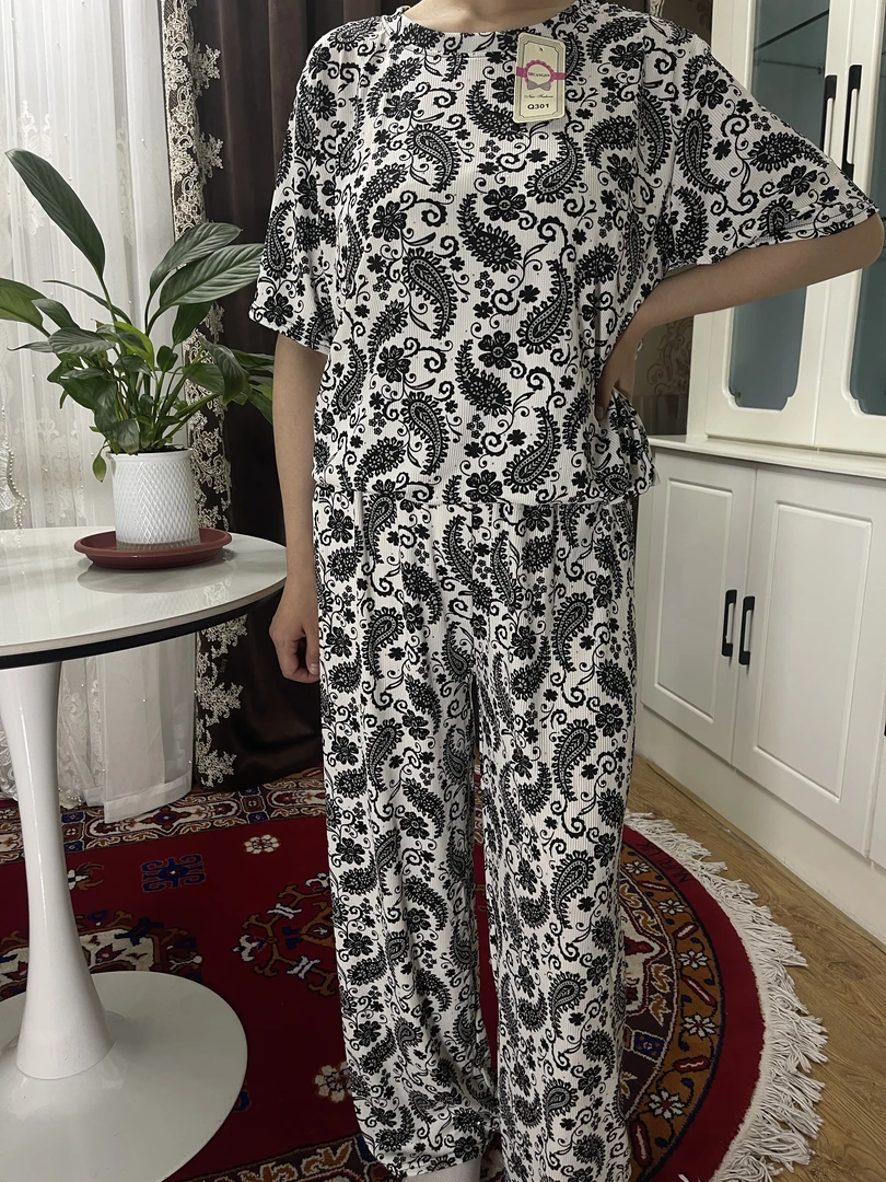 2025年复古badam gulluk套装夏季爆款时尚宽松舒适印花两件套