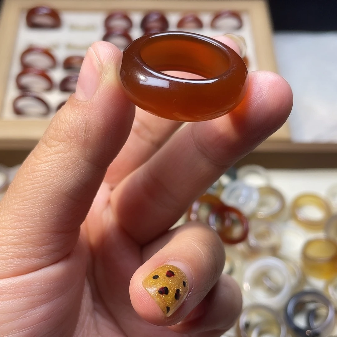 再***见玛瑙/玉髓合金戒指A30港24不退换