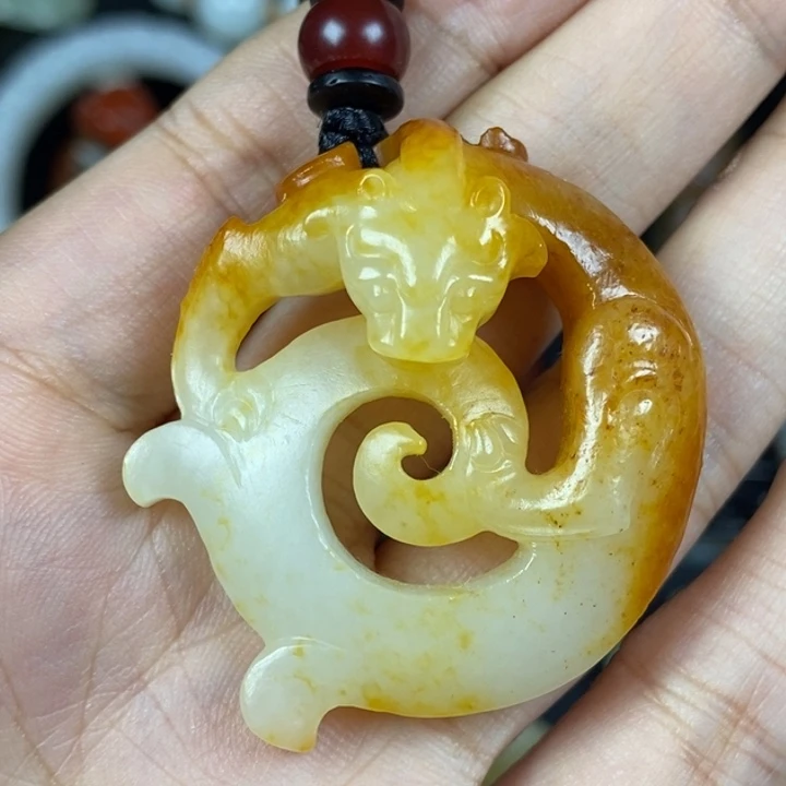 未镶嵌和田玉挂件永***士