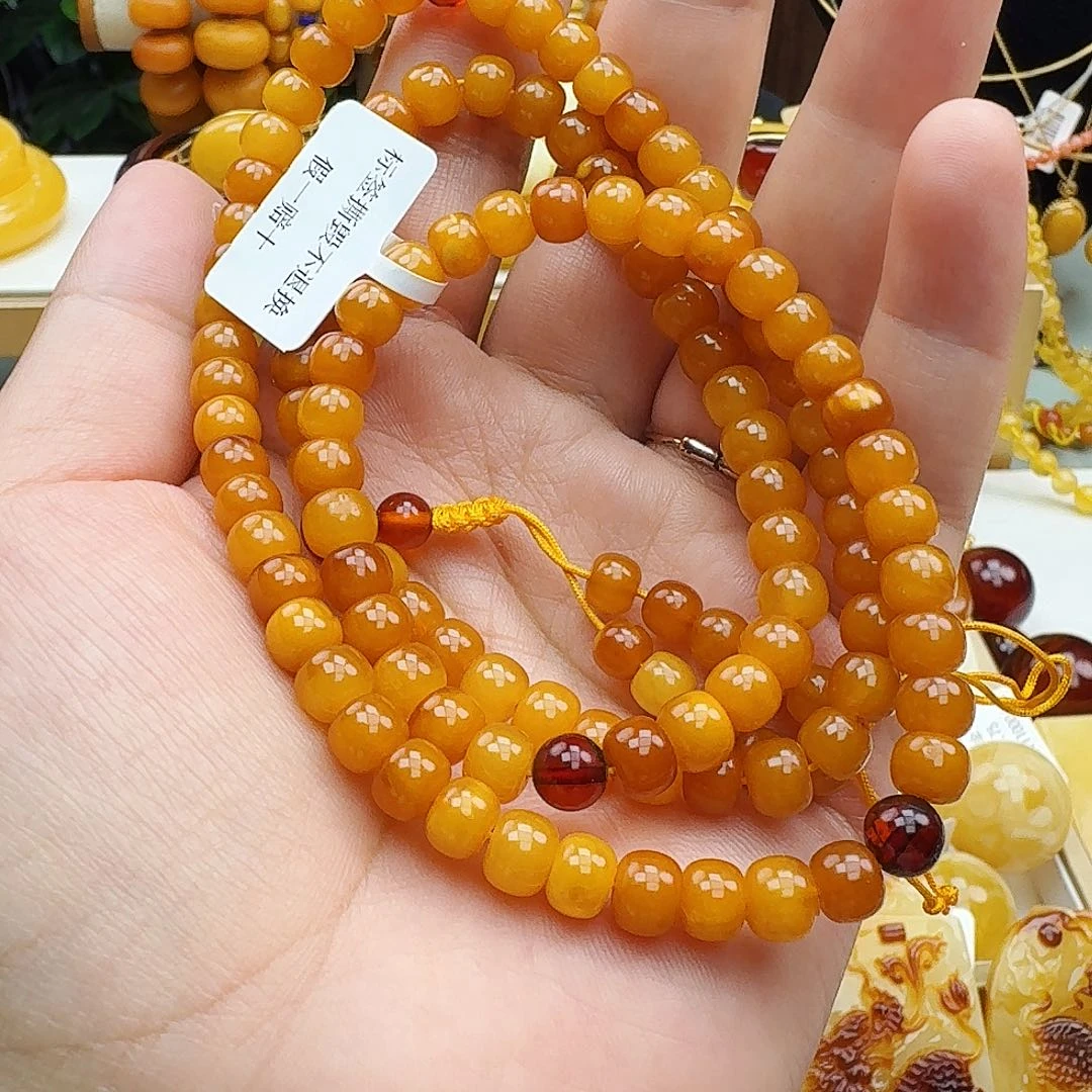 琥珀颈饰未镶嵌天然保真假一赔十