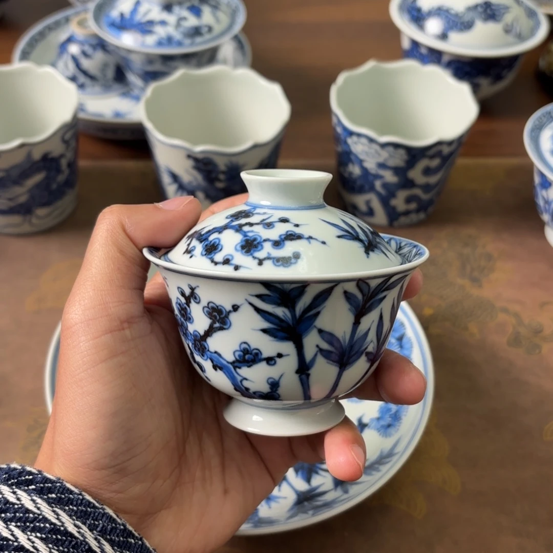 摆件陶瓷景德镇手绘茶器