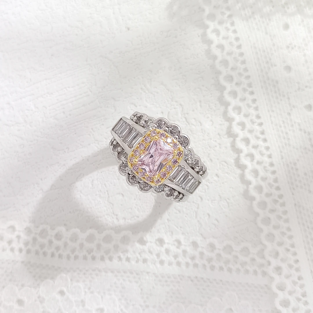 铜合金合成锆石戒指 FXLM-54300  戒指精致时尚气质简约百搭