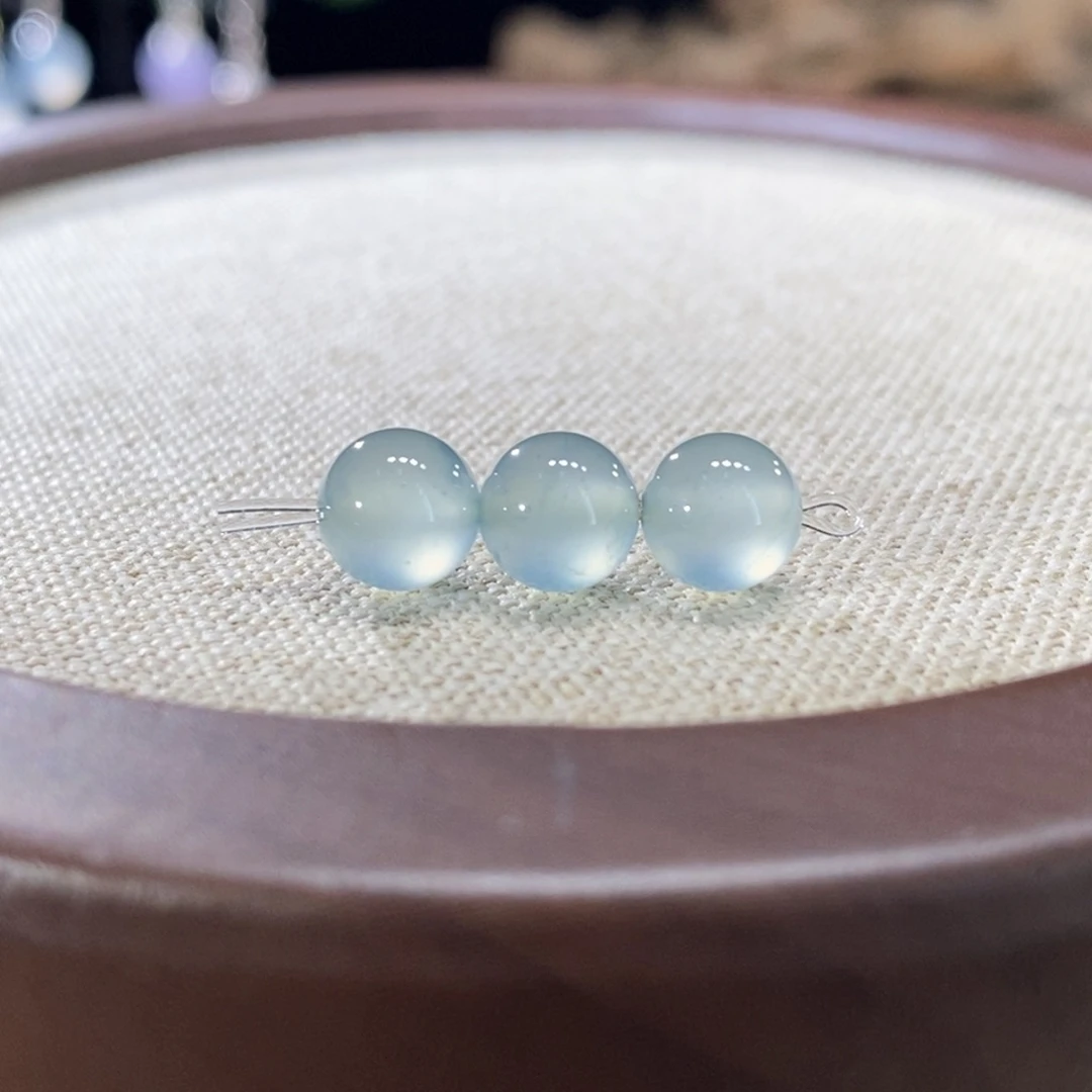 翡翠未镶嵌颈饰冰蓝珠卡7+多样性发其一