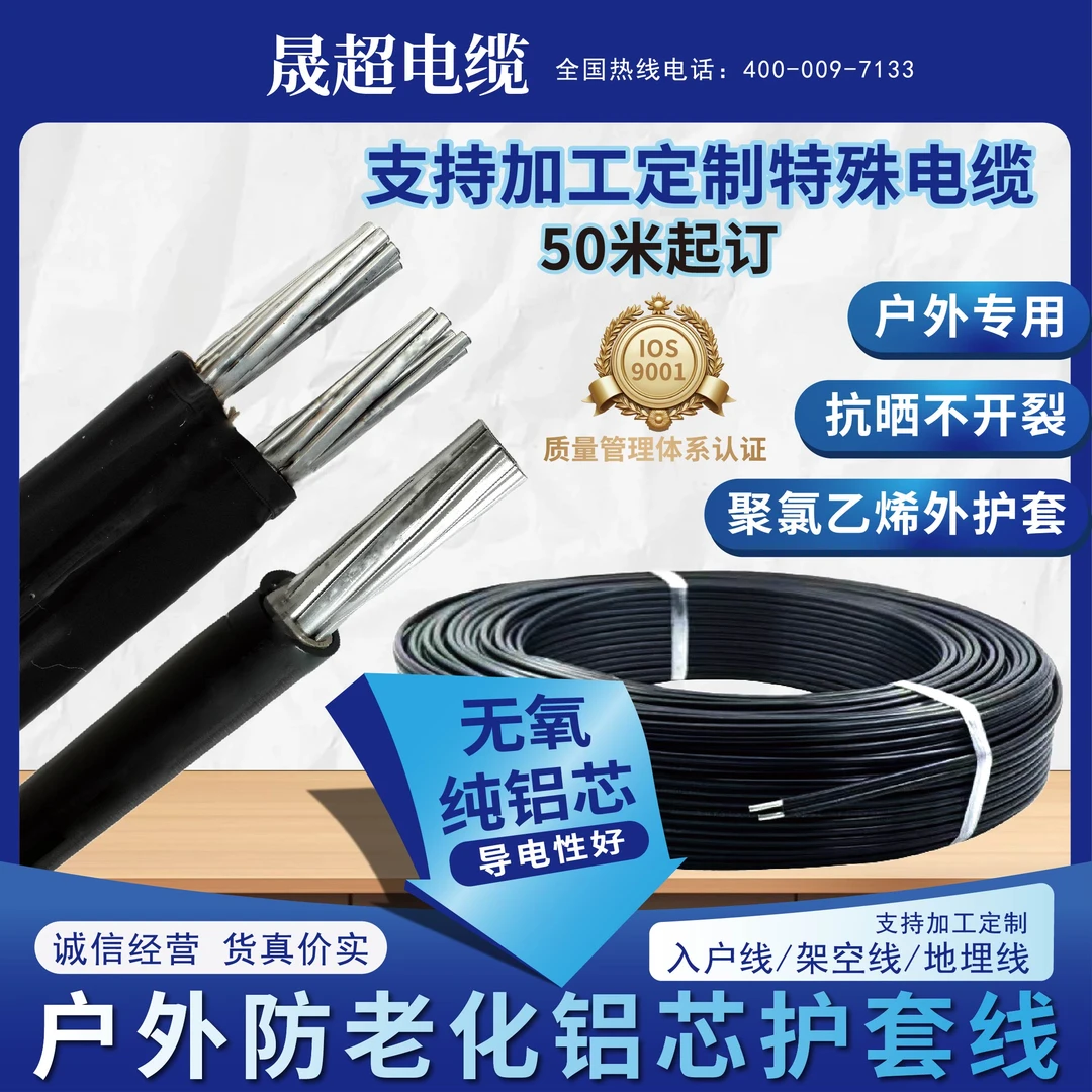 晟超BLXY国标铝芯防老化线1芯2芯6平10平16平25平35平现货
