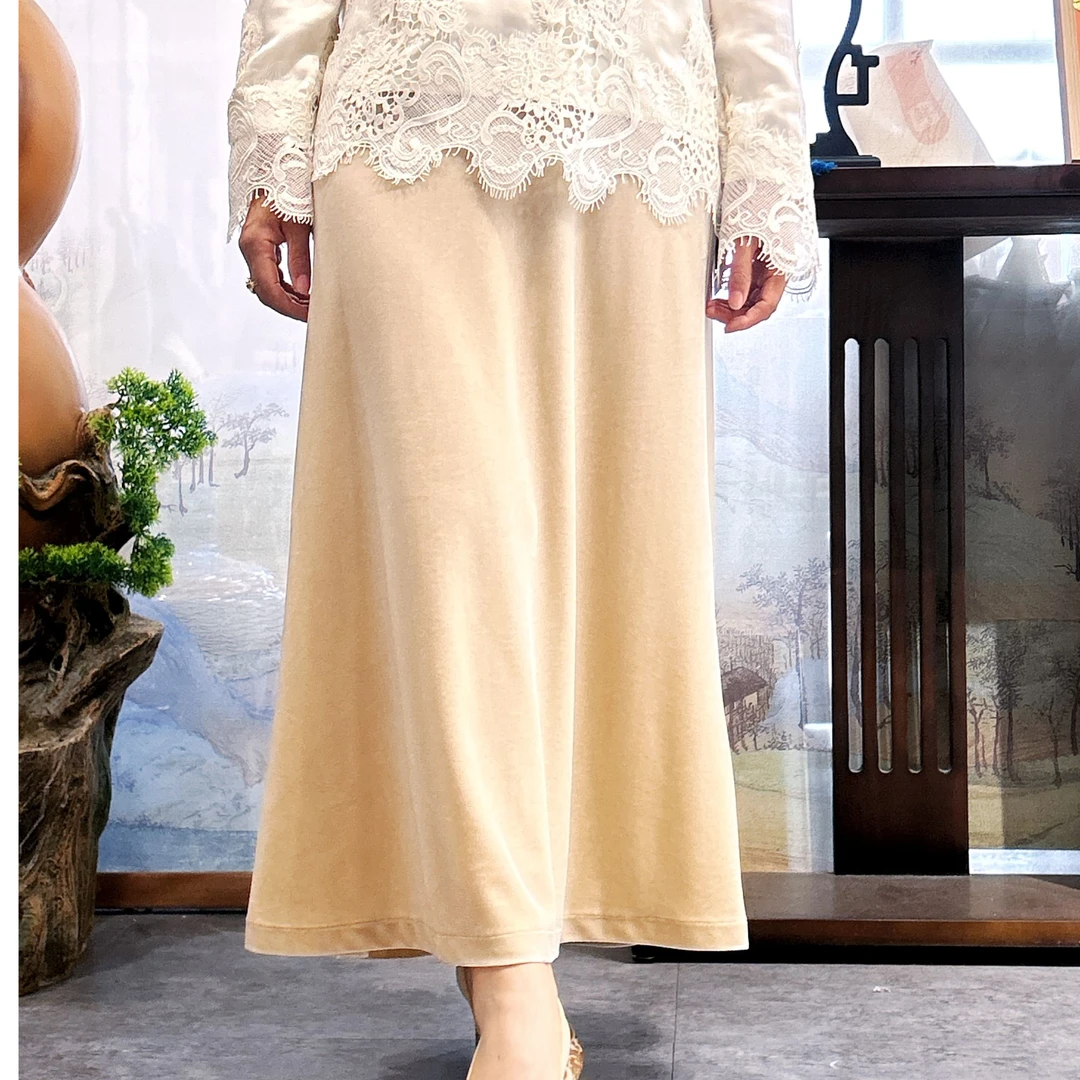 添笙美百搭丝绒裙