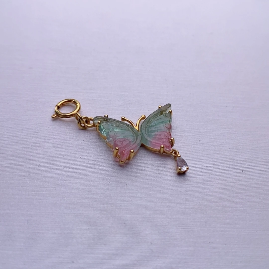 18K金镶嵌小滴溜碧玺碧玺A小滴溜