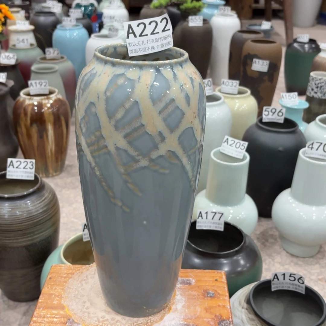 福***摆件瑕疵222景德镇陶瓷花瓶高34口9