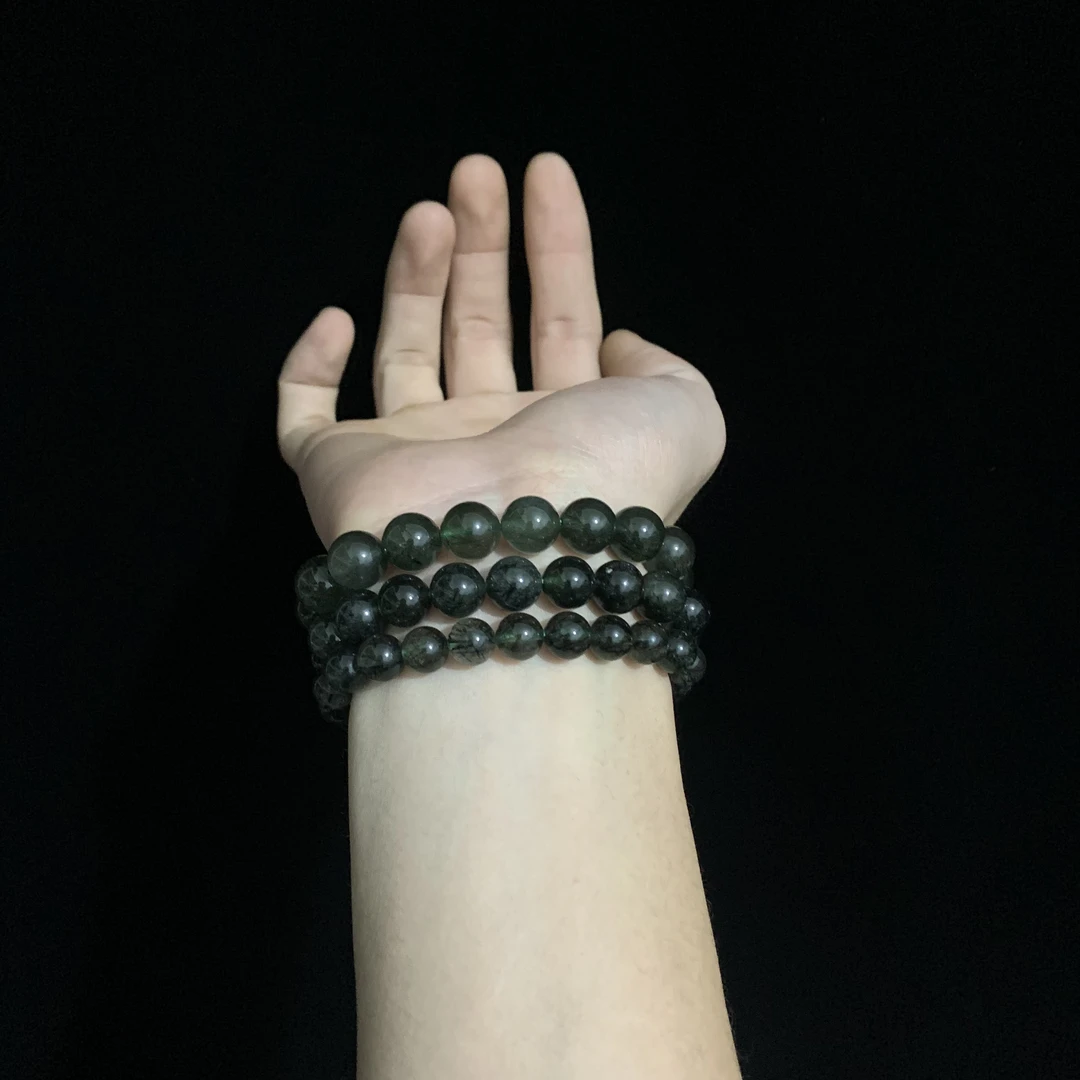 绿发晶手串情侣款S626多样性发其一礼物