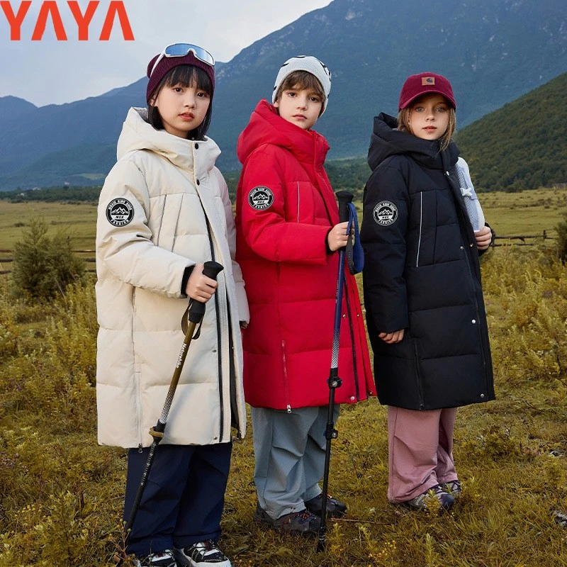 YAYA/衣鸭鸭羽绒服儿童中长款2025新款洋气加厚男童中大童童装外