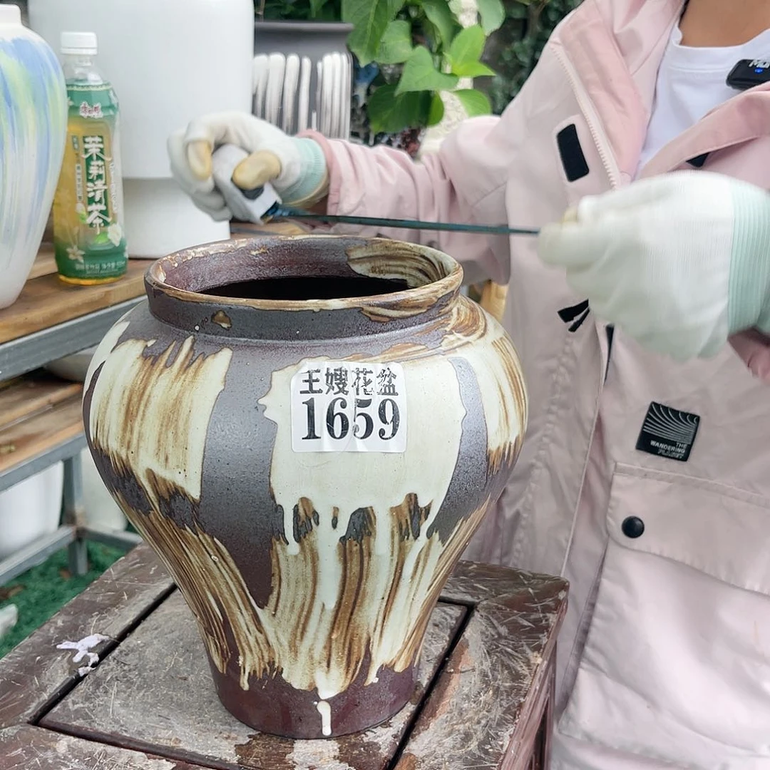 紫砂花盆王嫂花盆0612- 1659 高25口15