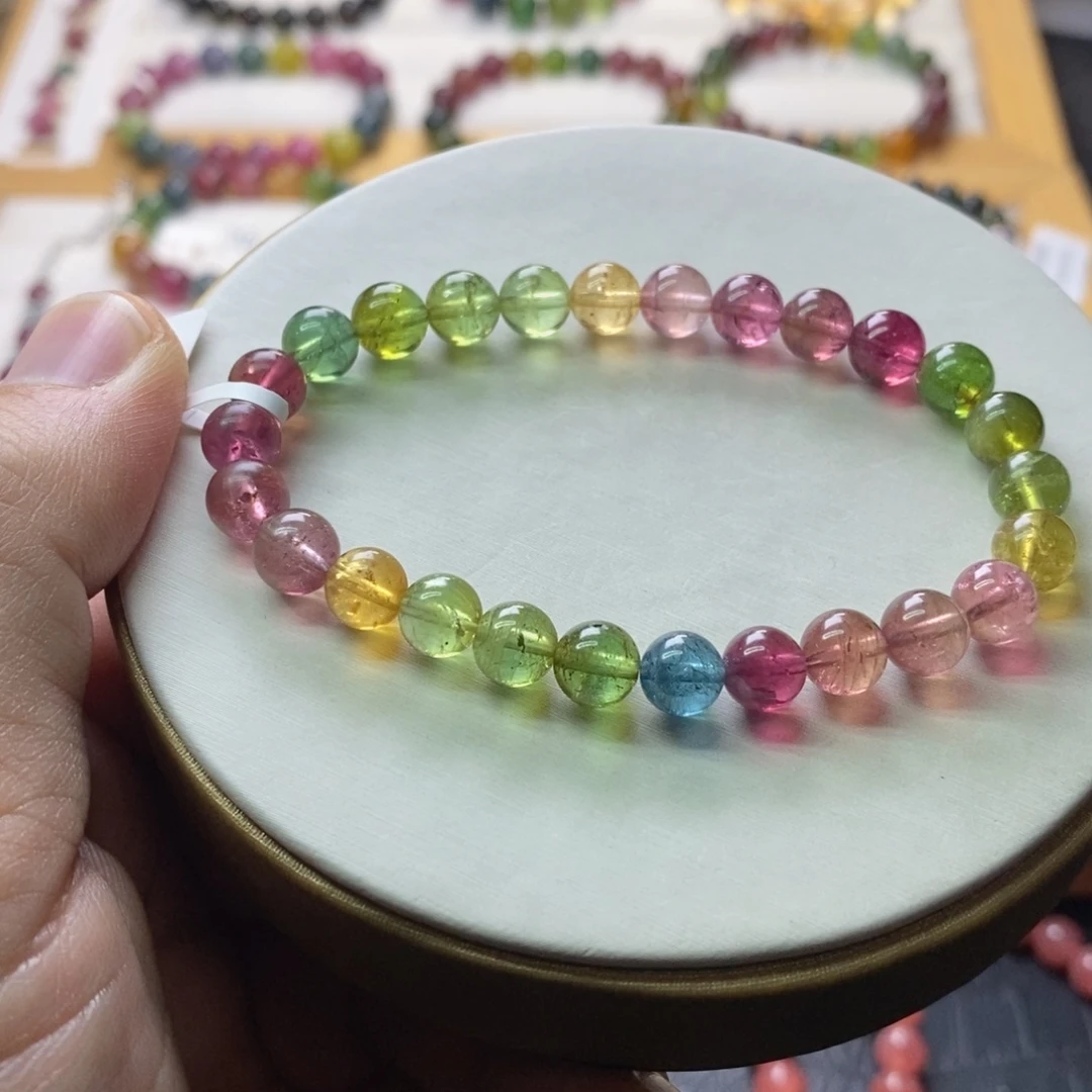 碧玺未镶嵌碧玺手链