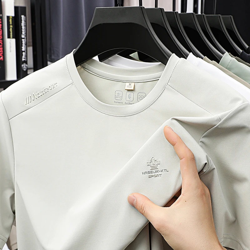 【亚麻+桑蚕丝】皮尔卡丹男士短袖t恤夏装新款时尚高档男装半袖上衣