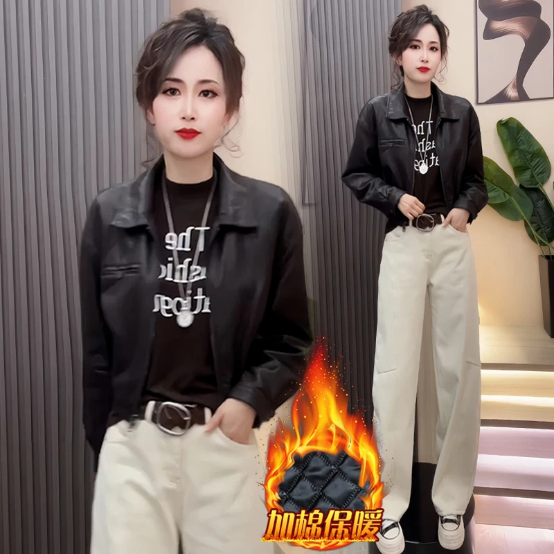 小个子宽松减龄短外套女2025年冬季新款加棉加厚复古拉链开衫外套