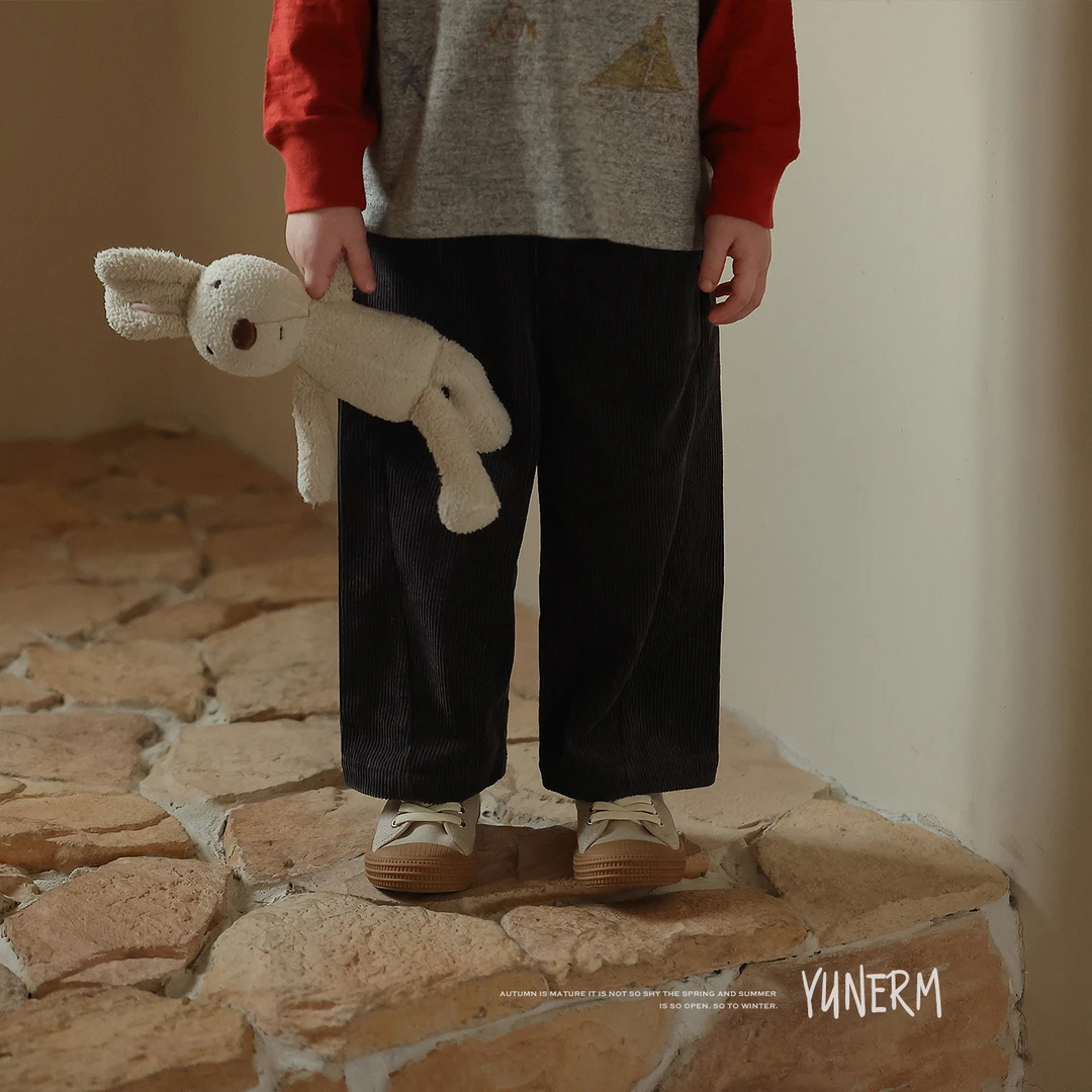 宝宝幼儿园百搭灯芯绒休闲裤 允儿妈女童秋季新款长裤纯棉裤子潮