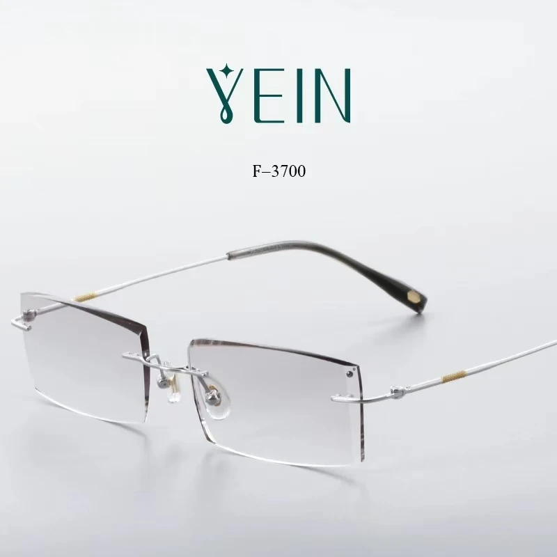 YEIN/魅影凡客生活钻石切边无框眼镜F3700