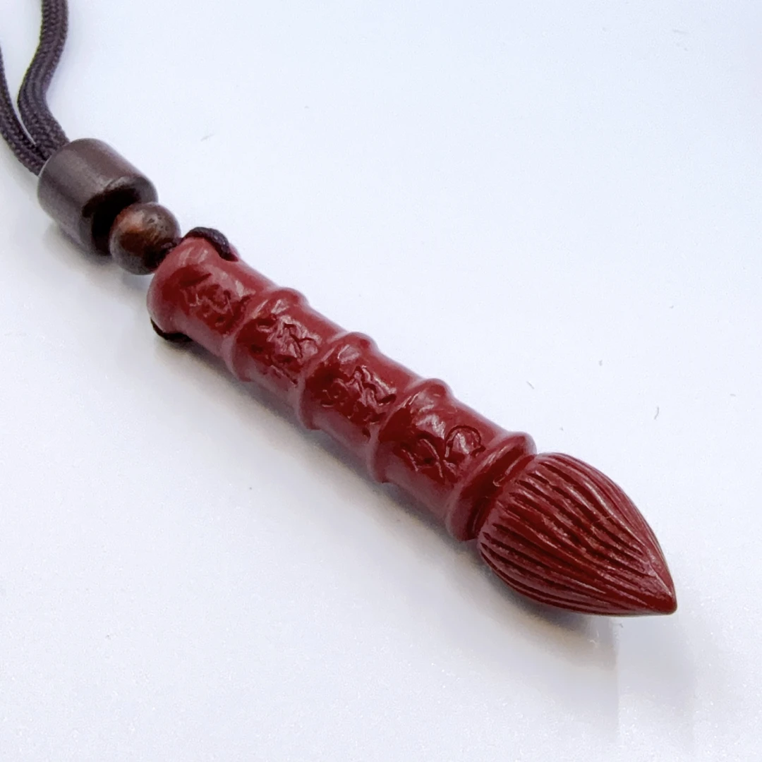 含辰砂工艺品E74 辰砂精美珠宝吊坠 尺寸  51*10mm