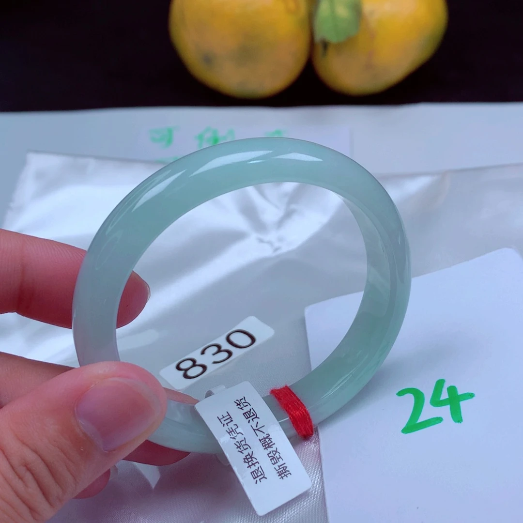 未镶嵌手镯翡翠缅甸天然A货翡翠手镯54.5贵妃