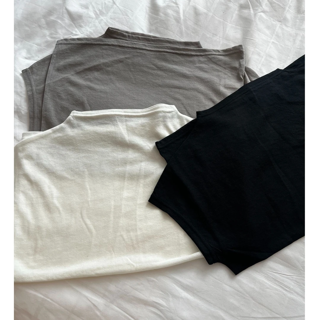 韩国正品 25夏 气质坎肩半高领上衣（N0退）