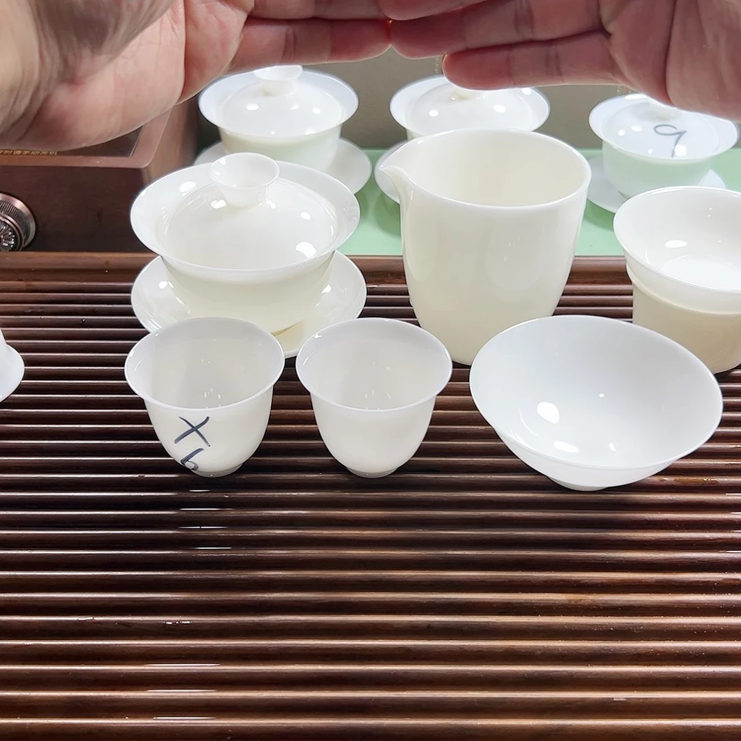 @***真10号平步青云盖碗120ml套装送斗笠杯