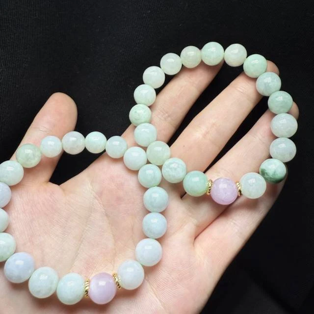 【阿铸严选】17 Z74953-翡翠DIY手串-多样性发一件-9.5mm