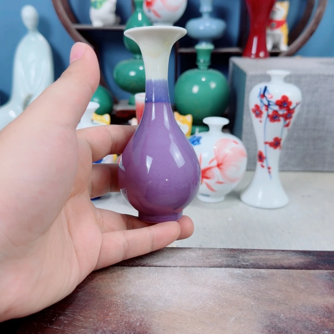 陶瓷手工小花器摆件