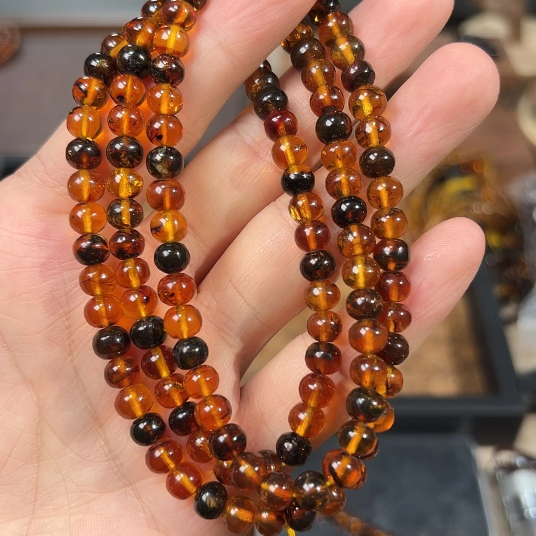 琥珀未镶嵌裸石抚顺琥珀6m108