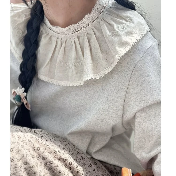 木木家 亚麻领打底衫 特价no退换