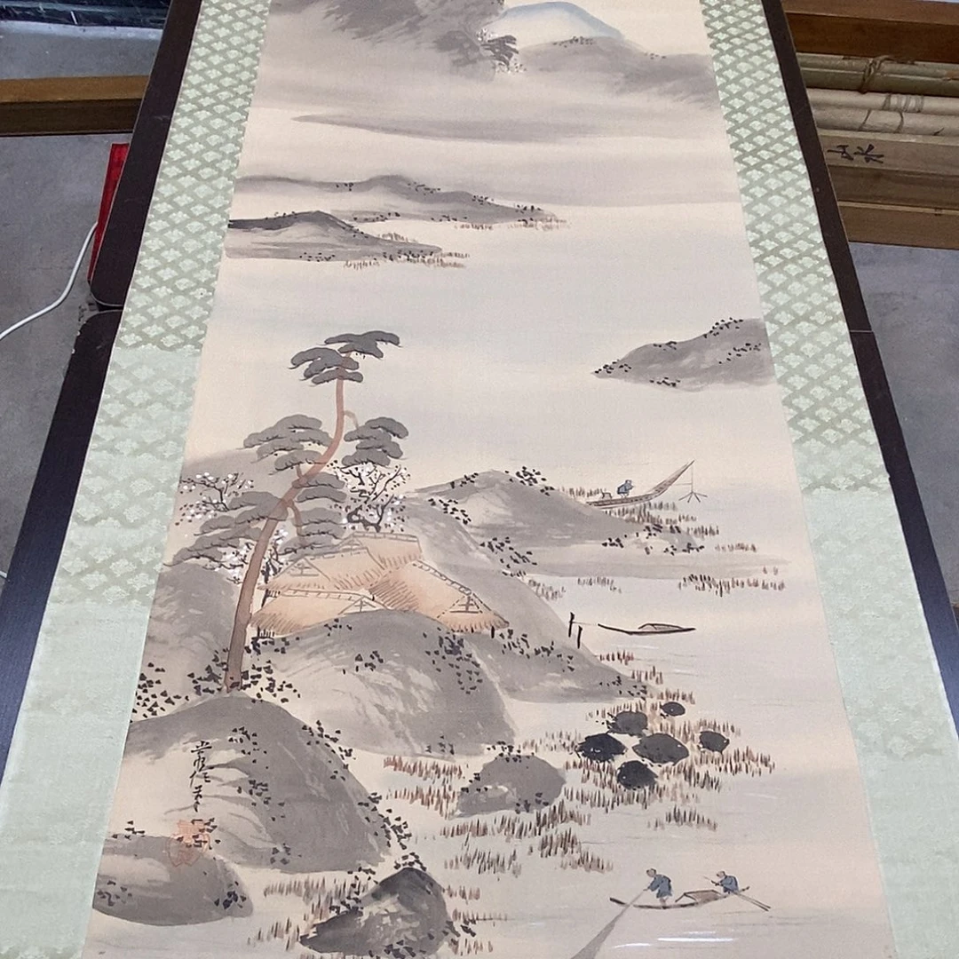竖款装饰画山水画