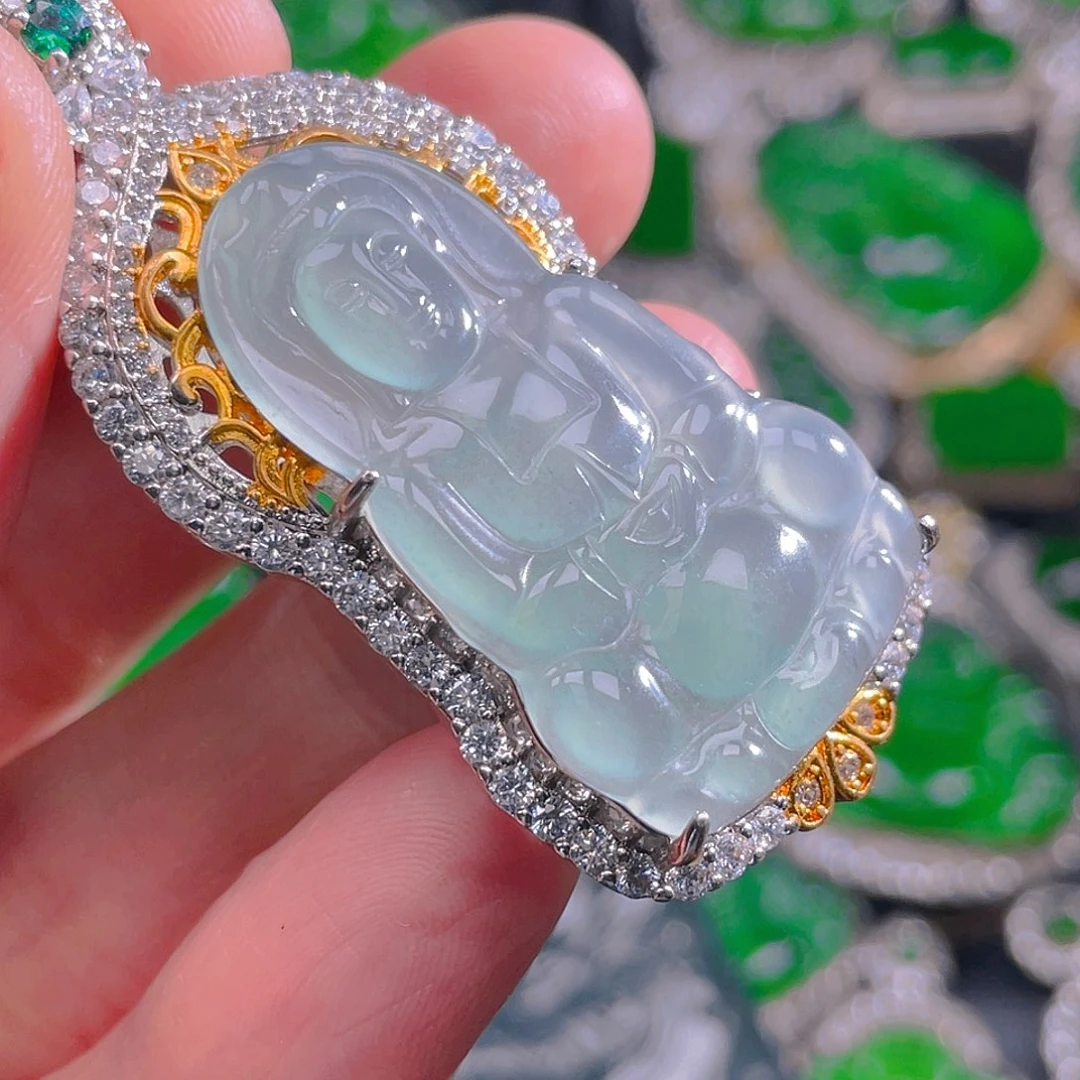 翡翠未镶嵌吊坠(不含链)