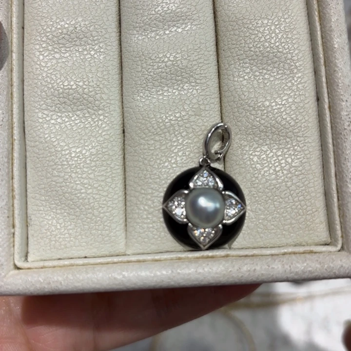 银S925镶嵌颈饰海水珍珠