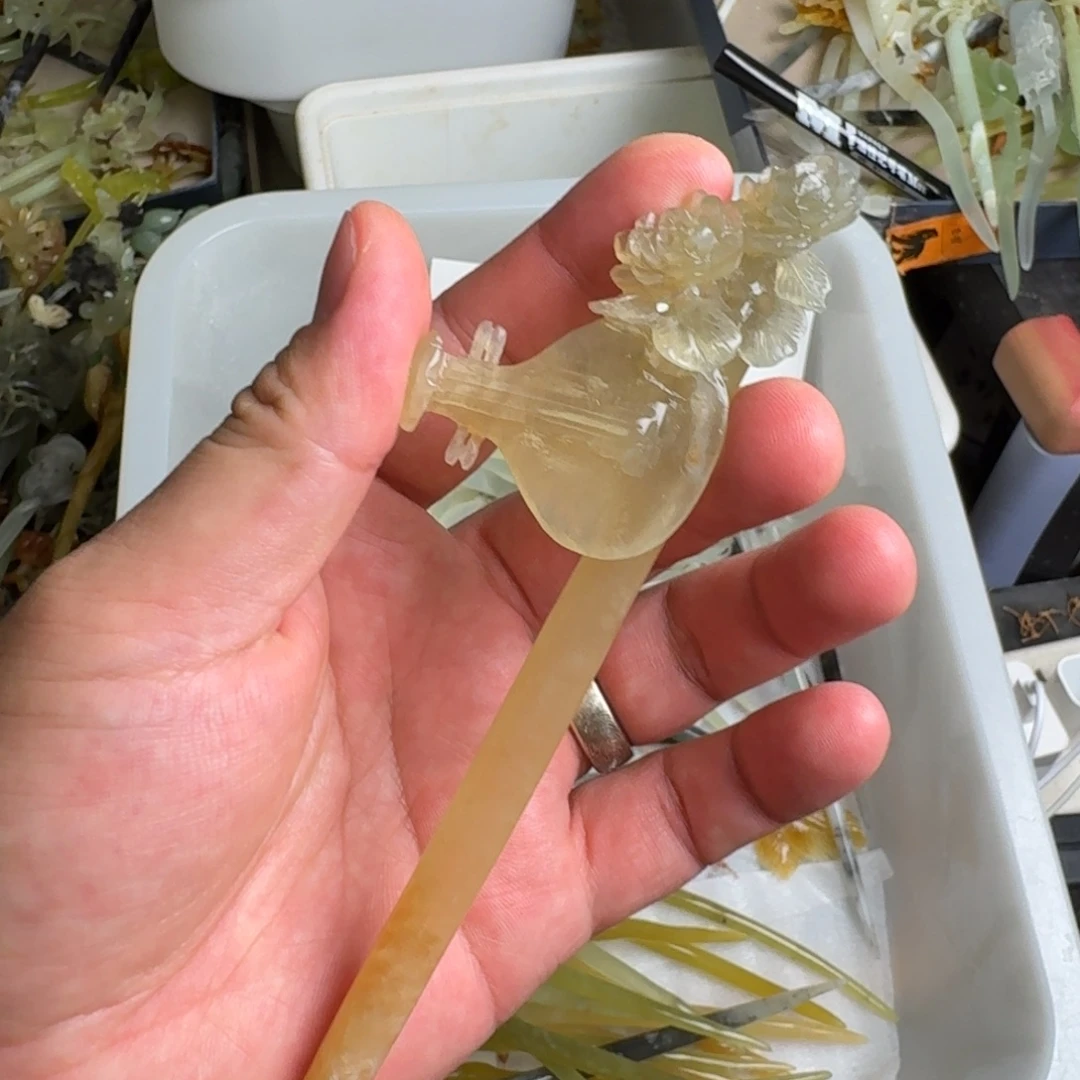 未镶嵌蛇纹石玉发饰