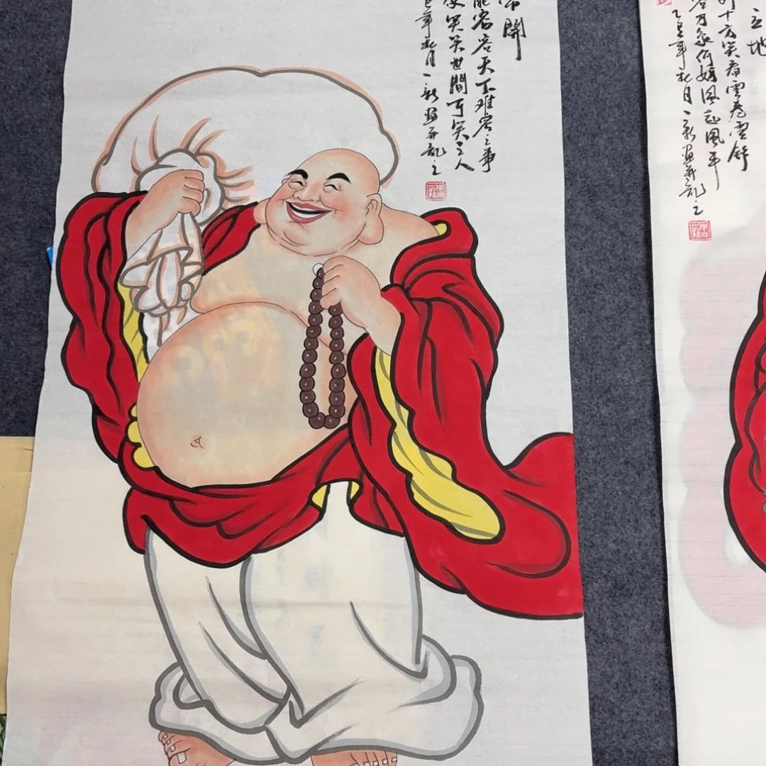 而***立国画100×50手绘画画画