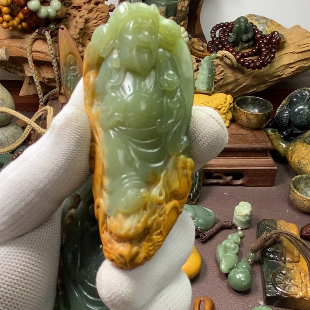 岫岩河磨玉（透闪石质玉）未镶嵌挂件入*