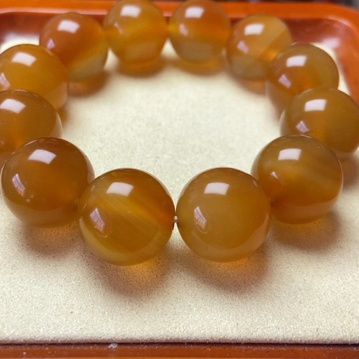 玛瑙/玉髓未镶嵌手串北红玛瑙