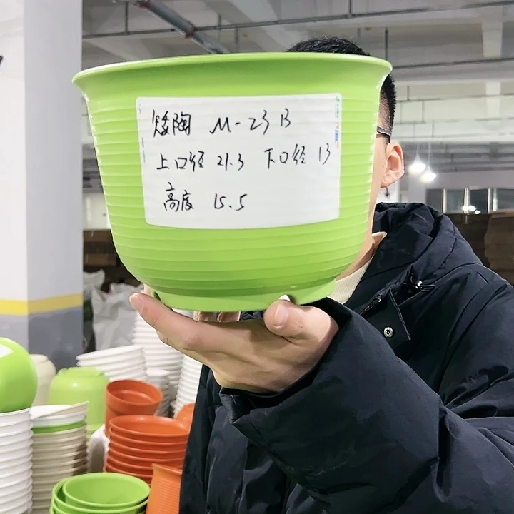 正品矮陶口21高15果绿无托8只