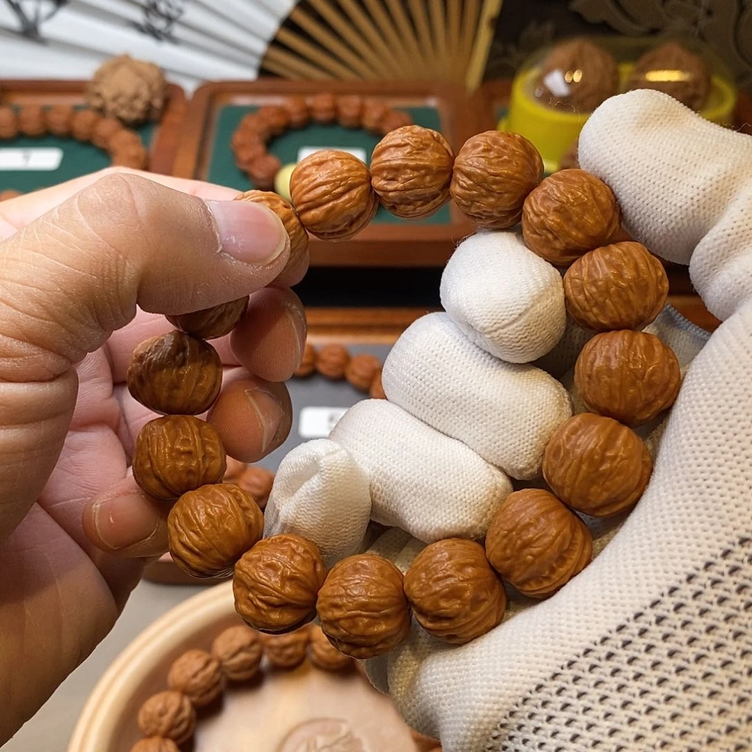 文玩核桃把件磨盘
