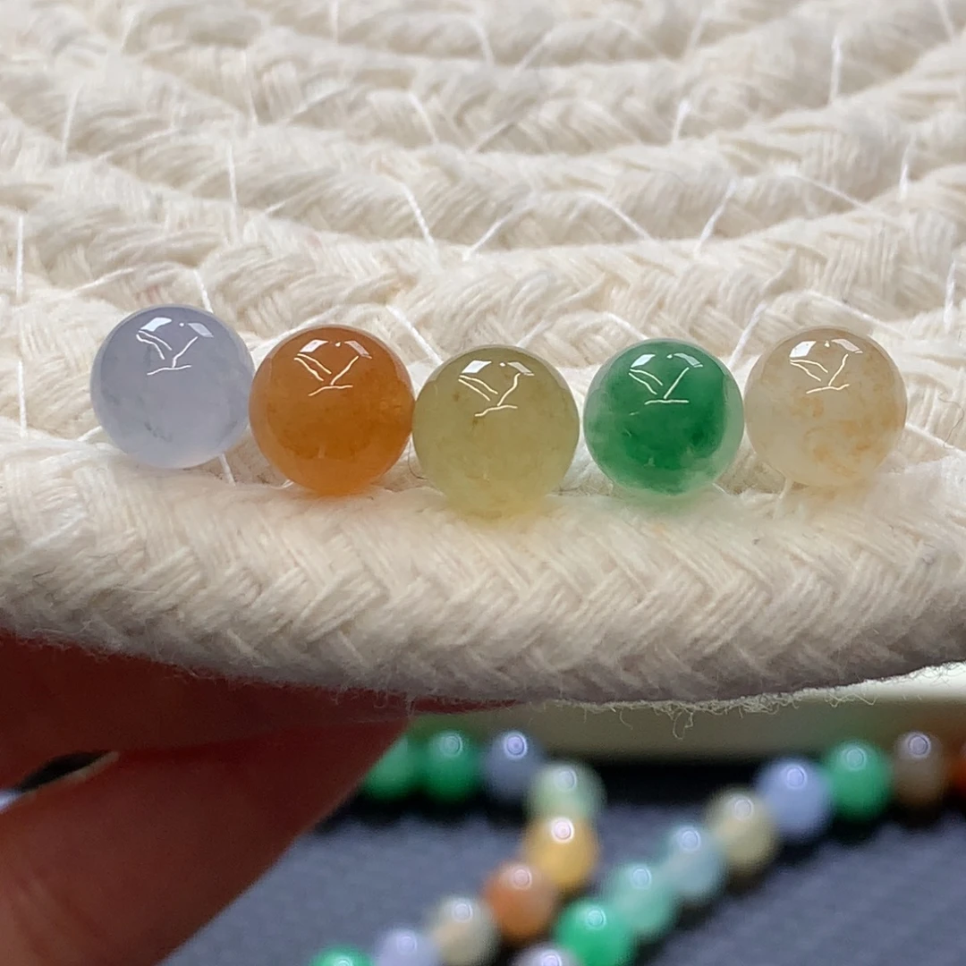 定制翡翠未镶嵌 毛货抛光定制 冰胶多宝一组 卡7+ 买断