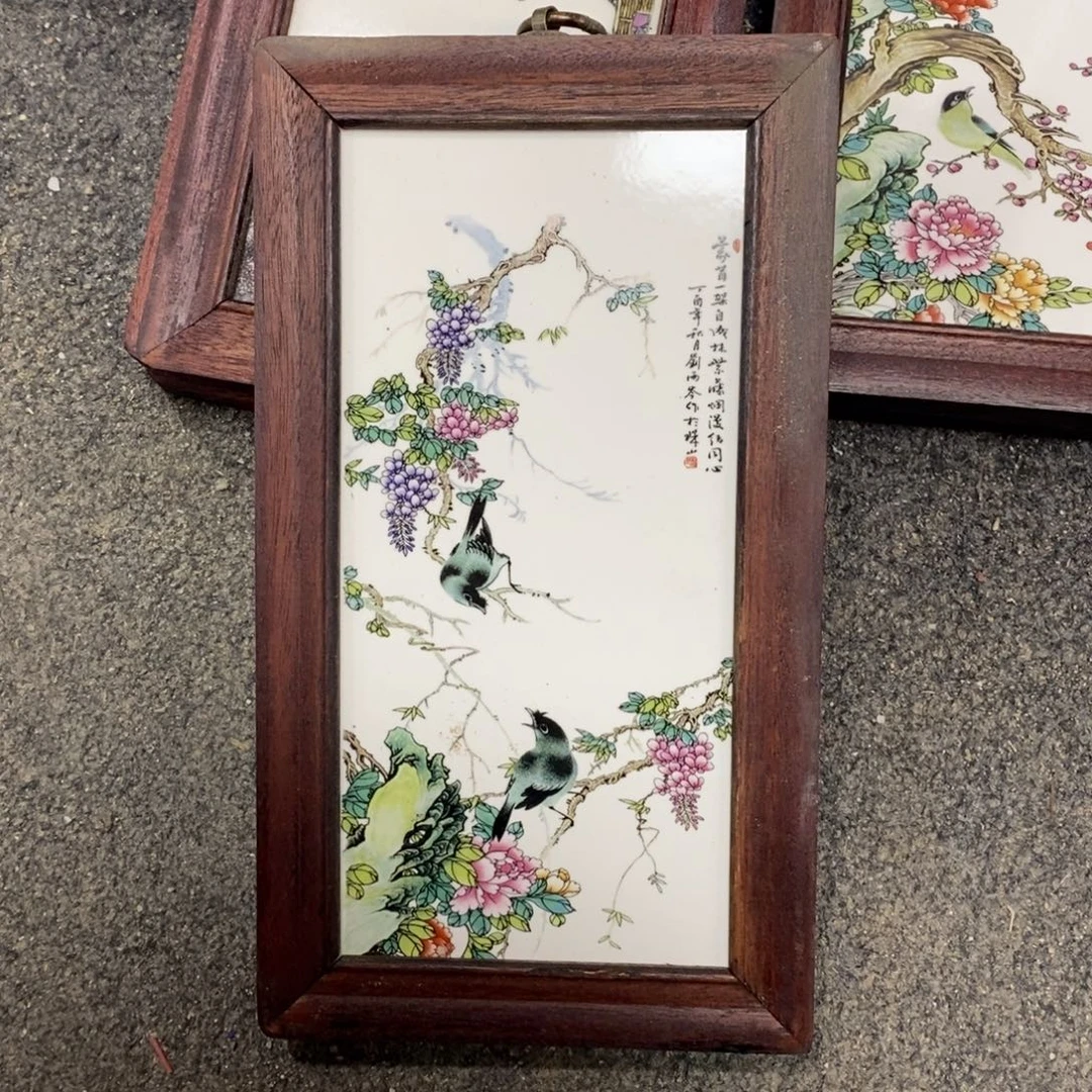 瓷片30*16 景德镇瓷板画柴窑烧制